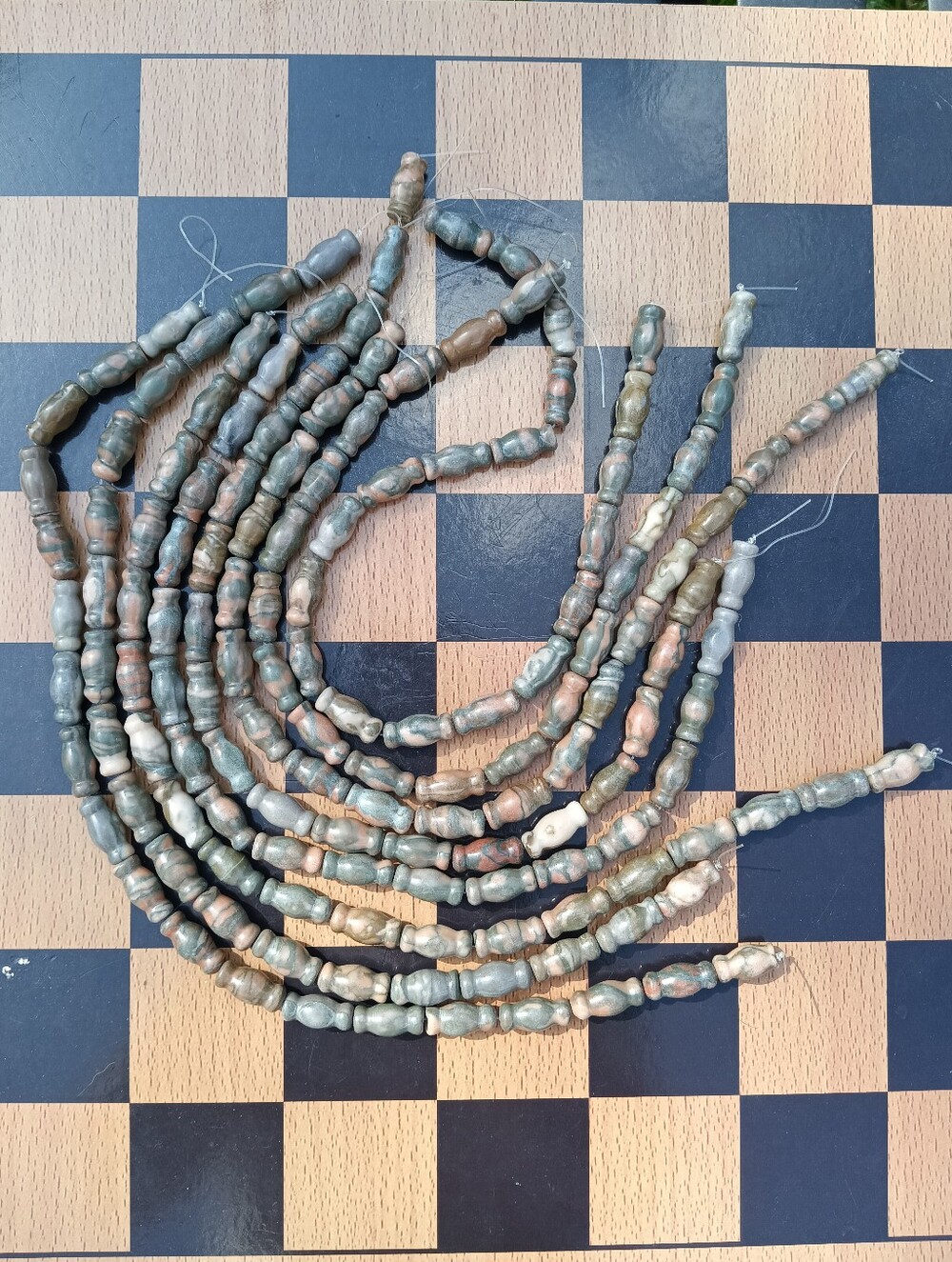 Rainforest Jasper Carved Bead Strands
